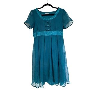 Vintage 90s Delia’s Teal Knee-length Dress Size‎ 7/8